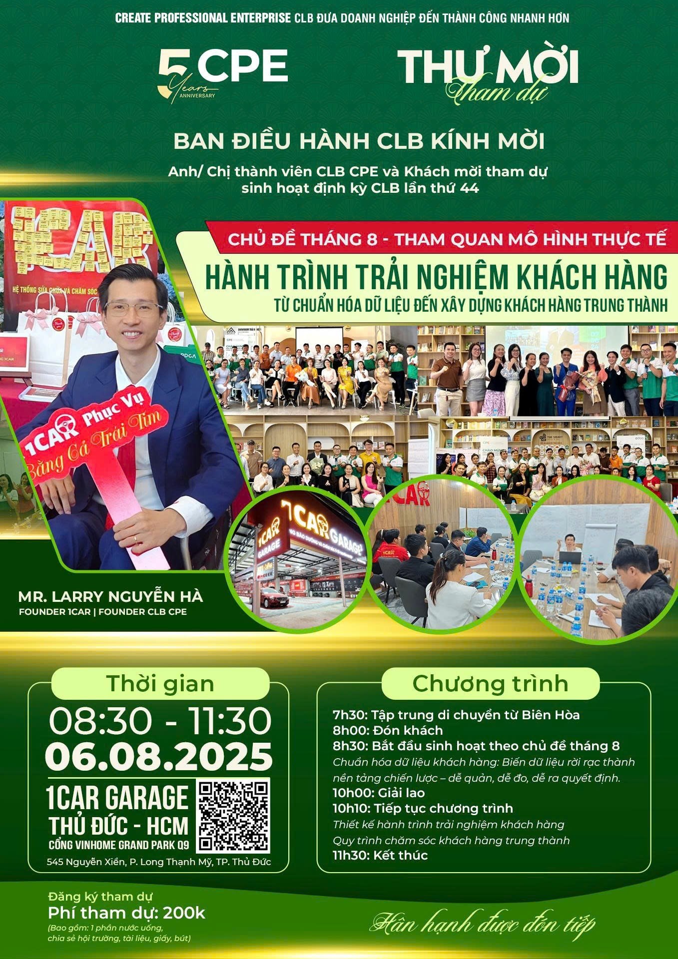 CHƯƠNG TRÌNH CPE THÁNG 8: TRẢI NGHIỆM KHÁCH HÀNG